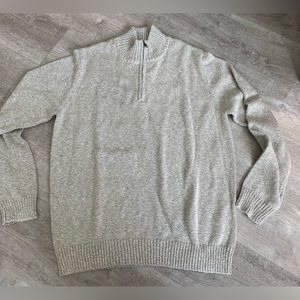 Even tide Pete snow heather texture 1/4 zip sweater beige XL